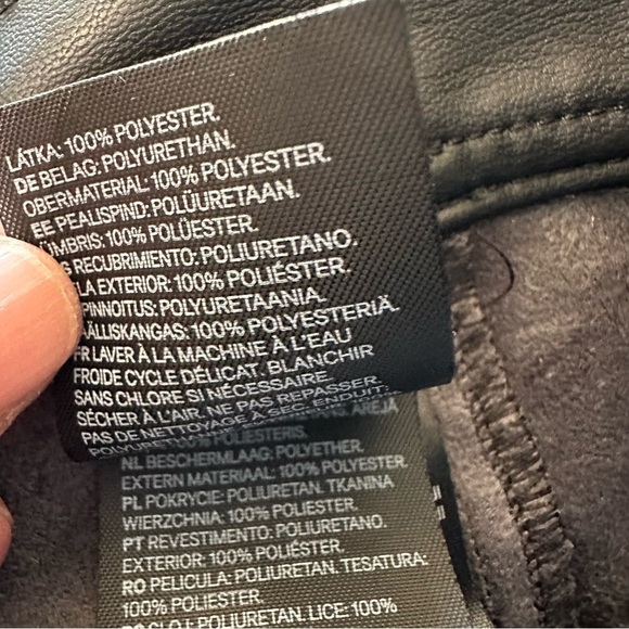 Black Pleather Midi Skirt - Picture 3 of 5